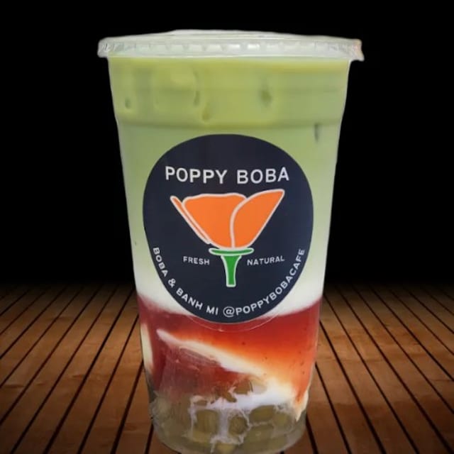 Thank You Berry Match Milk Tea.